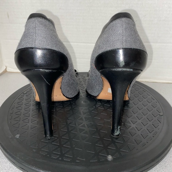 L.K. L K Bennett Grey/ Black Heels Sz 38.5 - Picture 6 of 14